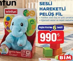 WİNFUN SESLİ HAREKETLİ PELUŞ FİL fiyat ve kampanya bilgisi